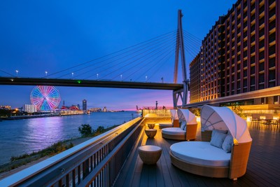 夜景が楽しめるテラス