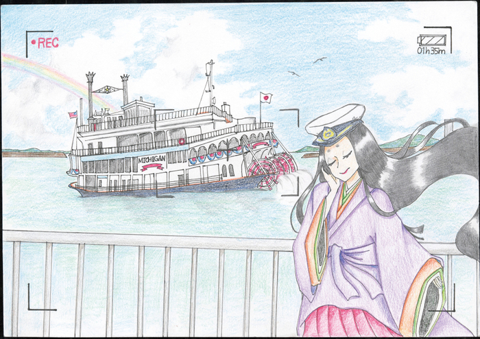 ③大津港まで移動してミシガンに乗船する