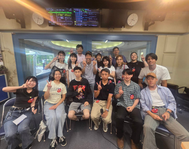 福島研修・ラジオ福島にて