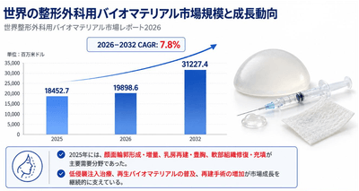 図:世界の整形外科用バイオマテリアル市場規模と成長動向