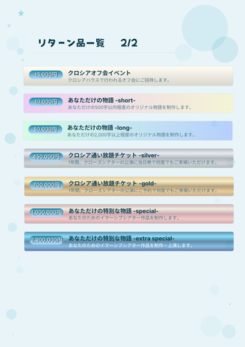 リターン品一覧 2/2