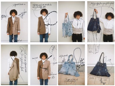 Re:asymmetly jacket / Re:denim bag&pouch