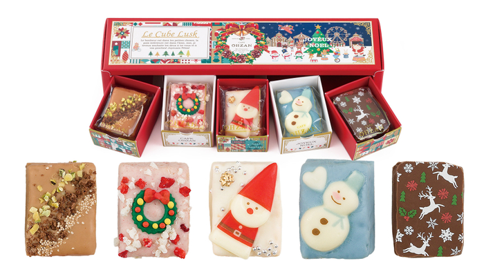 クリスマスらしいモチーフの5種が入っています