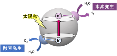 図1.光触媒によるOWSの概念図。