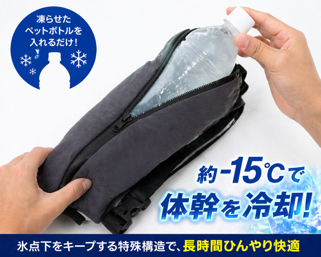 凍らせたペットボトルを入れるだけ