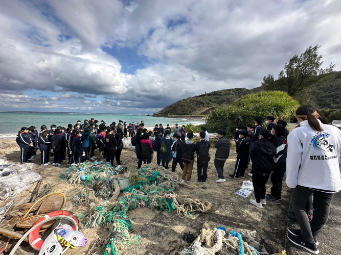 ビーチクリーンwith大島高校
