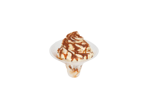 ソフトクリーム屋さんのかき氷　コーヒーとティラミス　イメージ画像