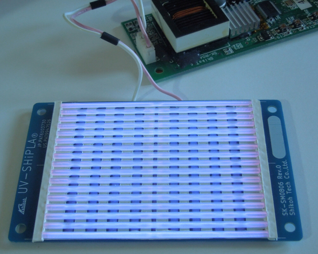 8&times;6cm次世代高出力型UVC面光源パネル