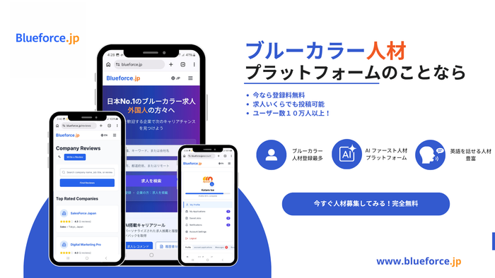 日本初ブルーカラーに特化した人材プラットフォーム