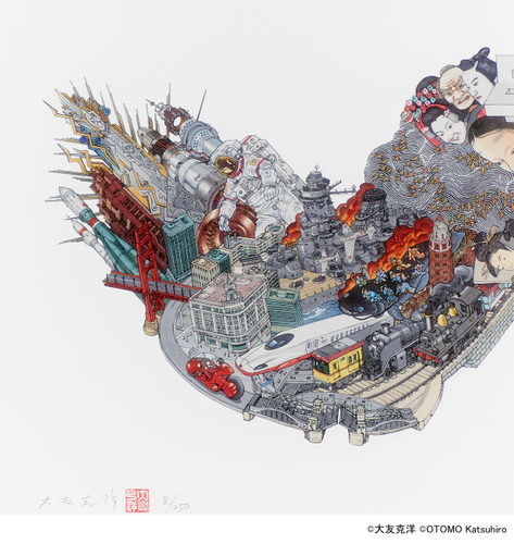 「Procession Spin」 高精細ジークレー版画　作品の一部分