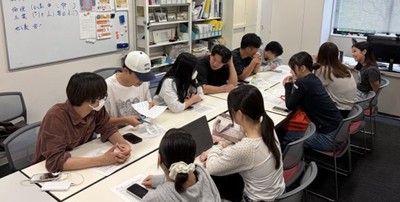 「日本語交流」ボランティア事前準備の様子