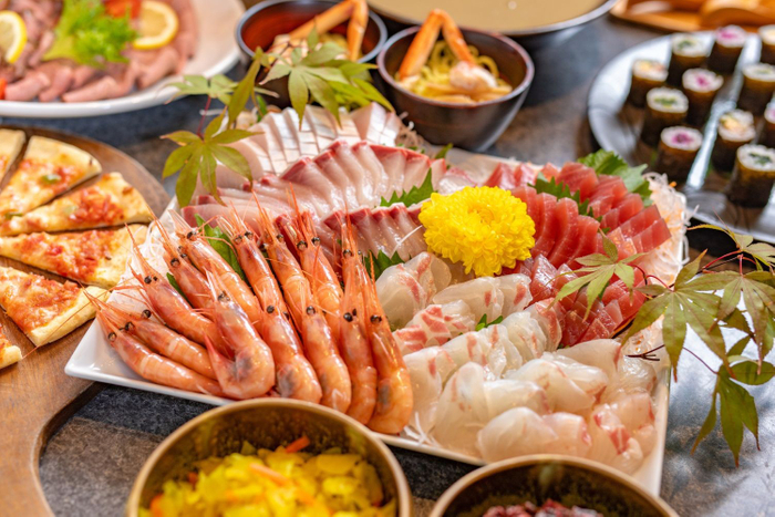 【冬ビュッフェ】新鮮魚介のお造り