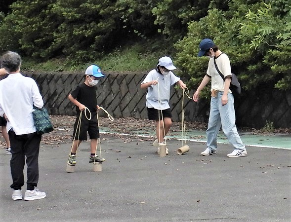 竹ぼっくりで遊んでみよう