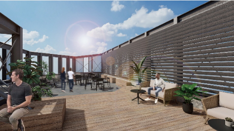 屋上リフレッシュスペース　パース