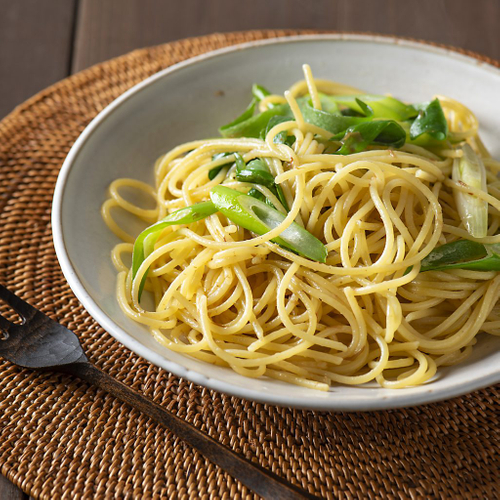 和風めんつゆパスタ（すだち鰹めんつゆ使用）