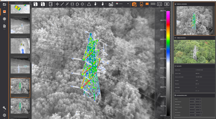 送電線鉄塔撮影イメージ