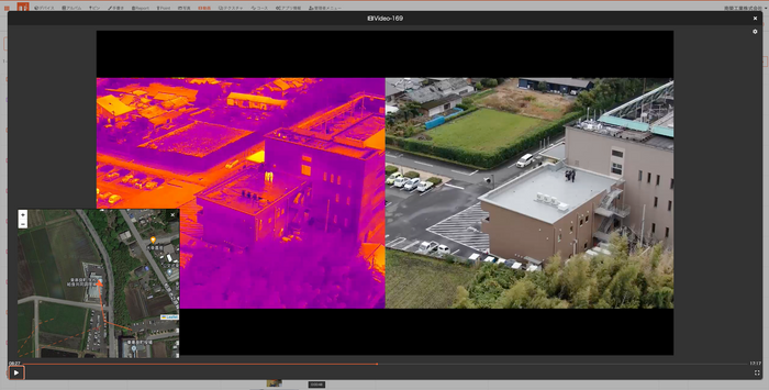 ※鳥獣害対策でも活用される遠赤外線カメラを使用した「HecーEye」の映像
