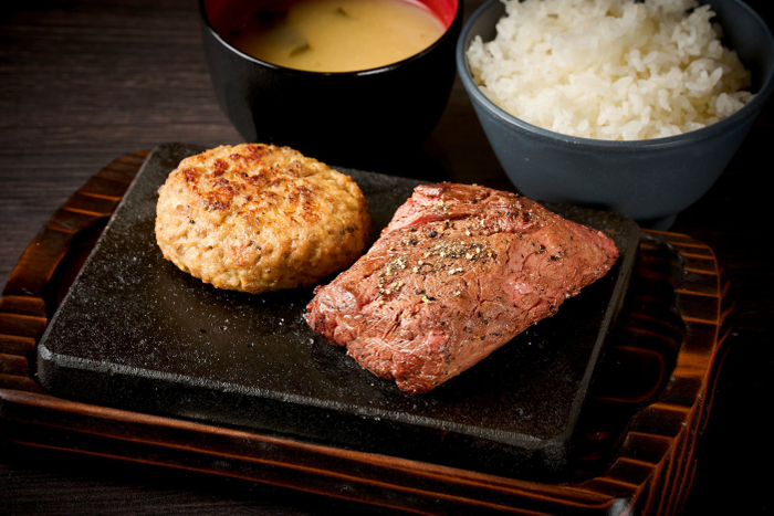 ハラミステーキ&times;ハンバーグトッピング