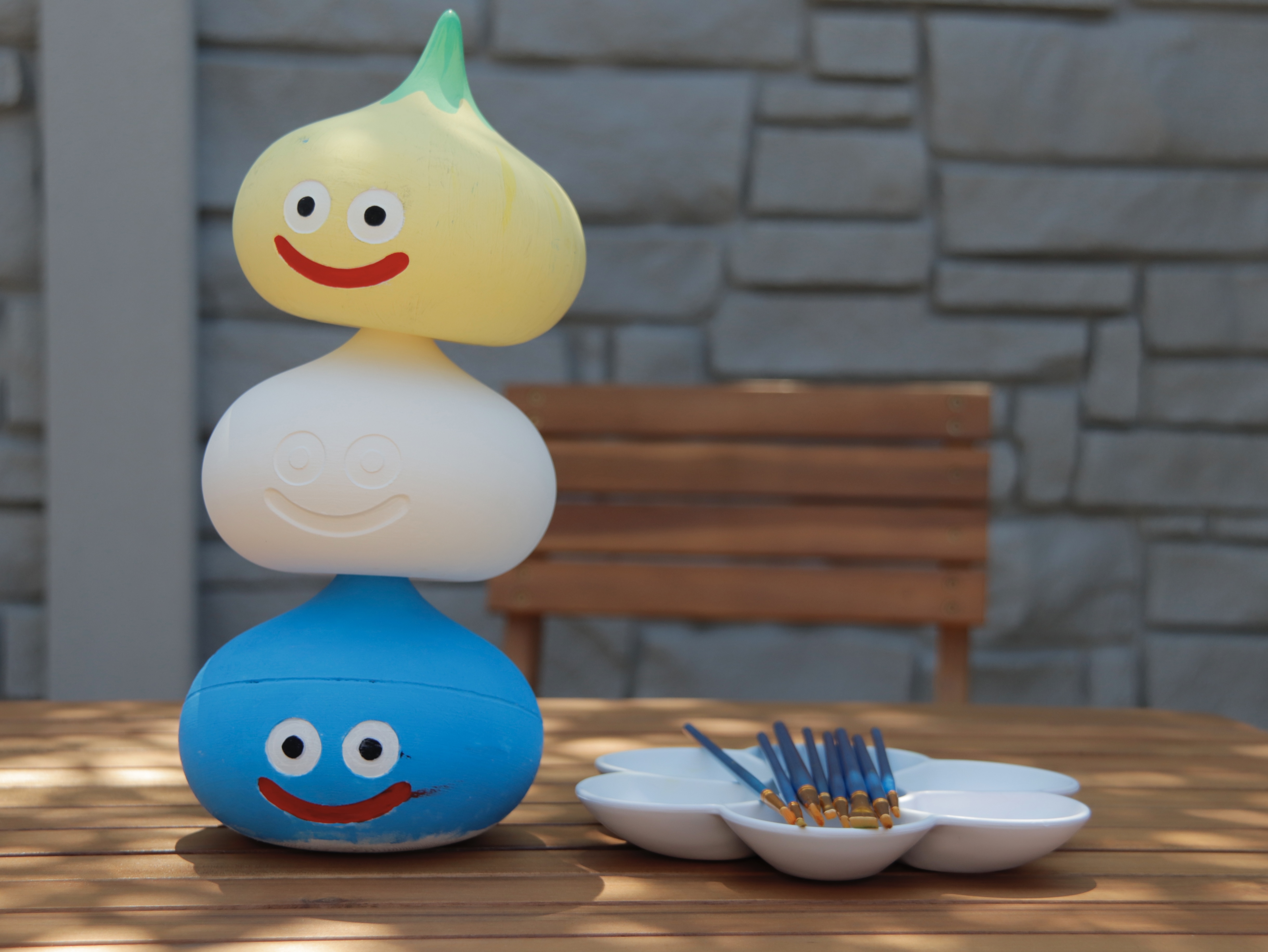 ▲スライム色塗り体験