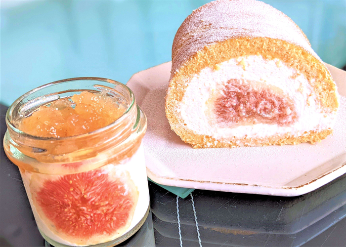 雪国ぷりんいちじくジュレ＆糀と米粉のロールケーキ(いちじく)