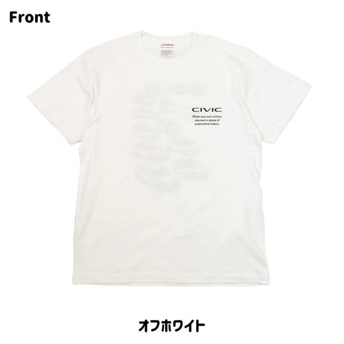 2401HD41-07 シビック Honda CIVIC HISTORY Tシャツ
