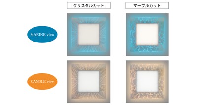 2種類の癒しパネルデザインと光色