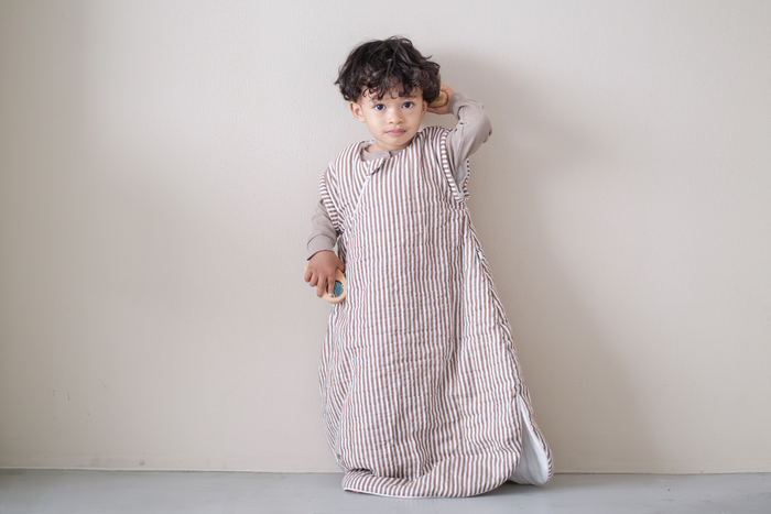 ストライプ柄ブラウン