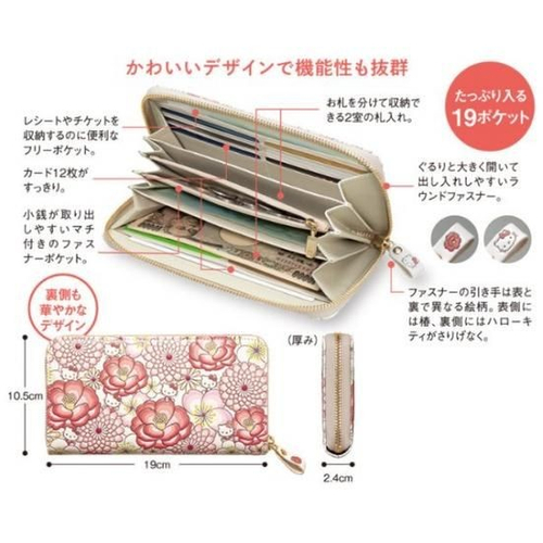 ハローキティ50周年の浅草文庫長財布