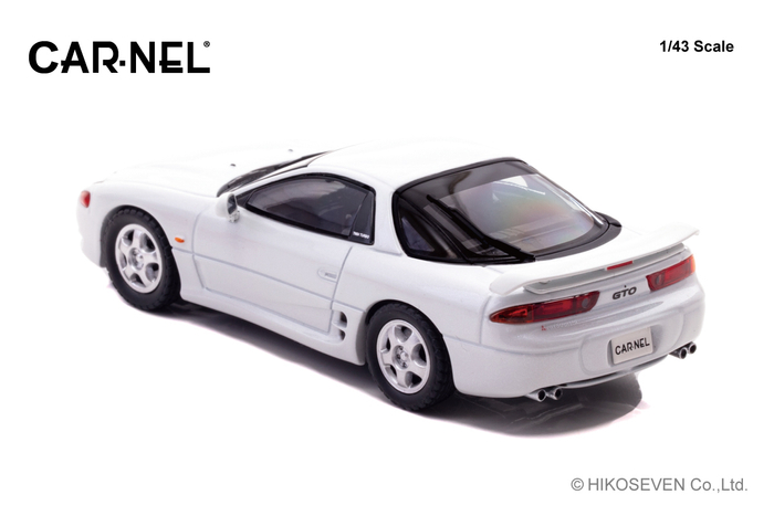 CARNEL 1/43 三菱 GTO Twin Turbo (Z16A) 1993 Galaxy White：左後