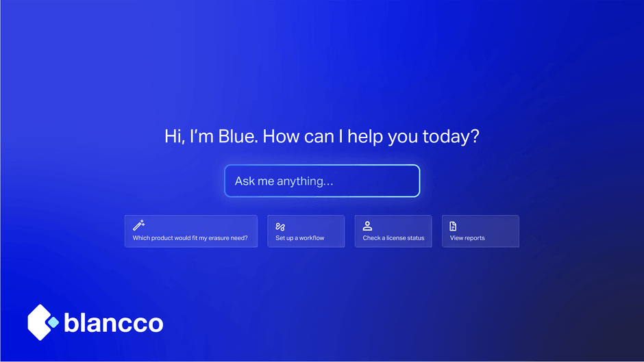 Blancco Blue - トップ画面