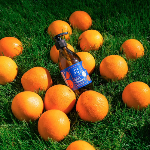 ビターオレンジのリキッドソープは心地よい香りと使い心地