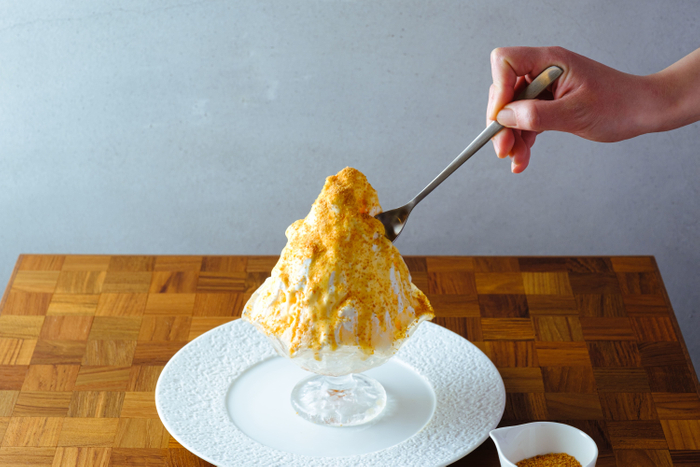 さんかく氷の一番人気「砂プリン氷」