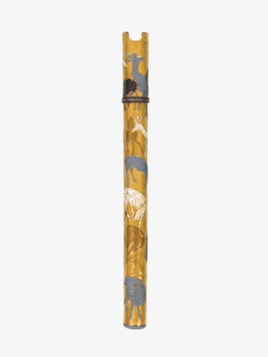 重要文化財 沃懸地青貝金貝蒔絵群鹿文笛筒 伝本阿弥光悦作 日本・江戸時代