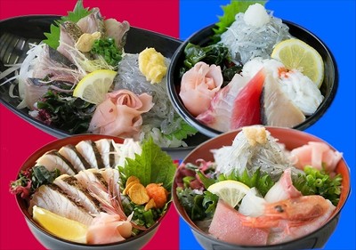生しらす丼VS生サワラ丼
