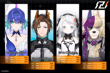 日本発、世界へ。グローバルVTuberプロジェクト「IZIGENIA」より1期生4名がデビュー！